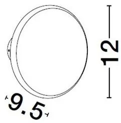 Aplica de perete LED din ghips Onut, 12cm