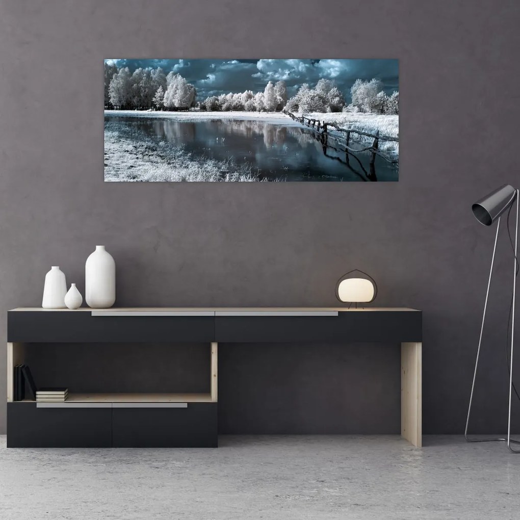 Tablou - Peisaj înghețat (120x50 cm)