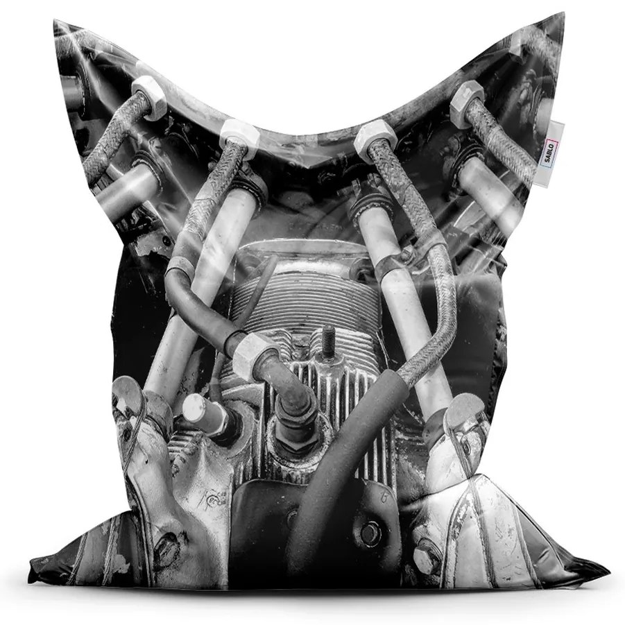 Sac de șezut Classic motor - pentru copii, gri / negru