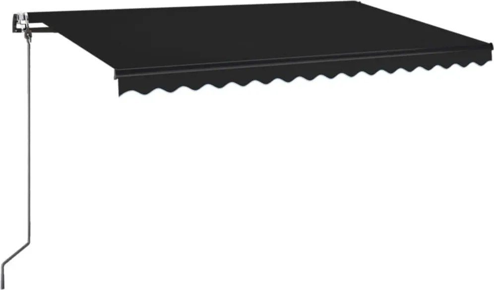 vidaXL Copertină retractabilă automat, antracit, 450x350 cm