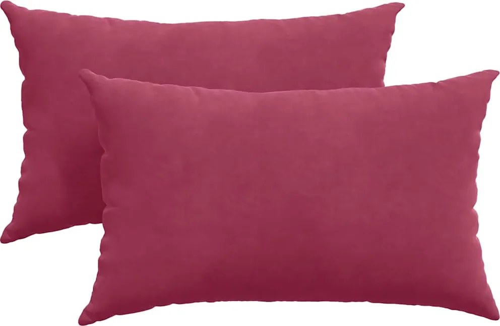 vidaXL Perne pentru canapea 2 pcs bordo 50 x 30 cm