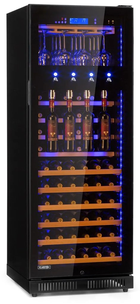 First Class 84, răcitor de vinuri, 4 distribuitoare, 84 de sticle, 5-22°C, negru