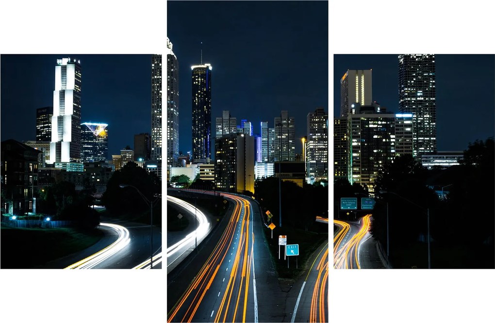 Tabloul metropolei nocturne (90x60 cm)