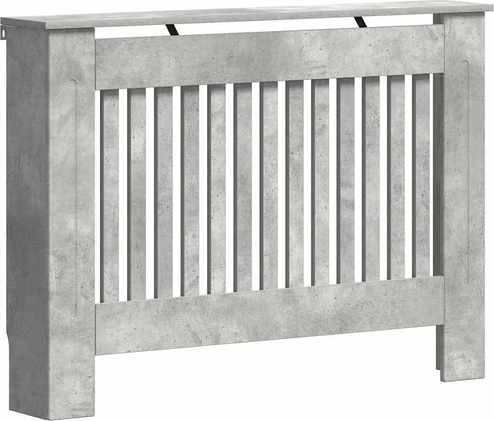 vidaXL Capac pentru radiator Gri din beton 112 x 19 x 81,5 cm