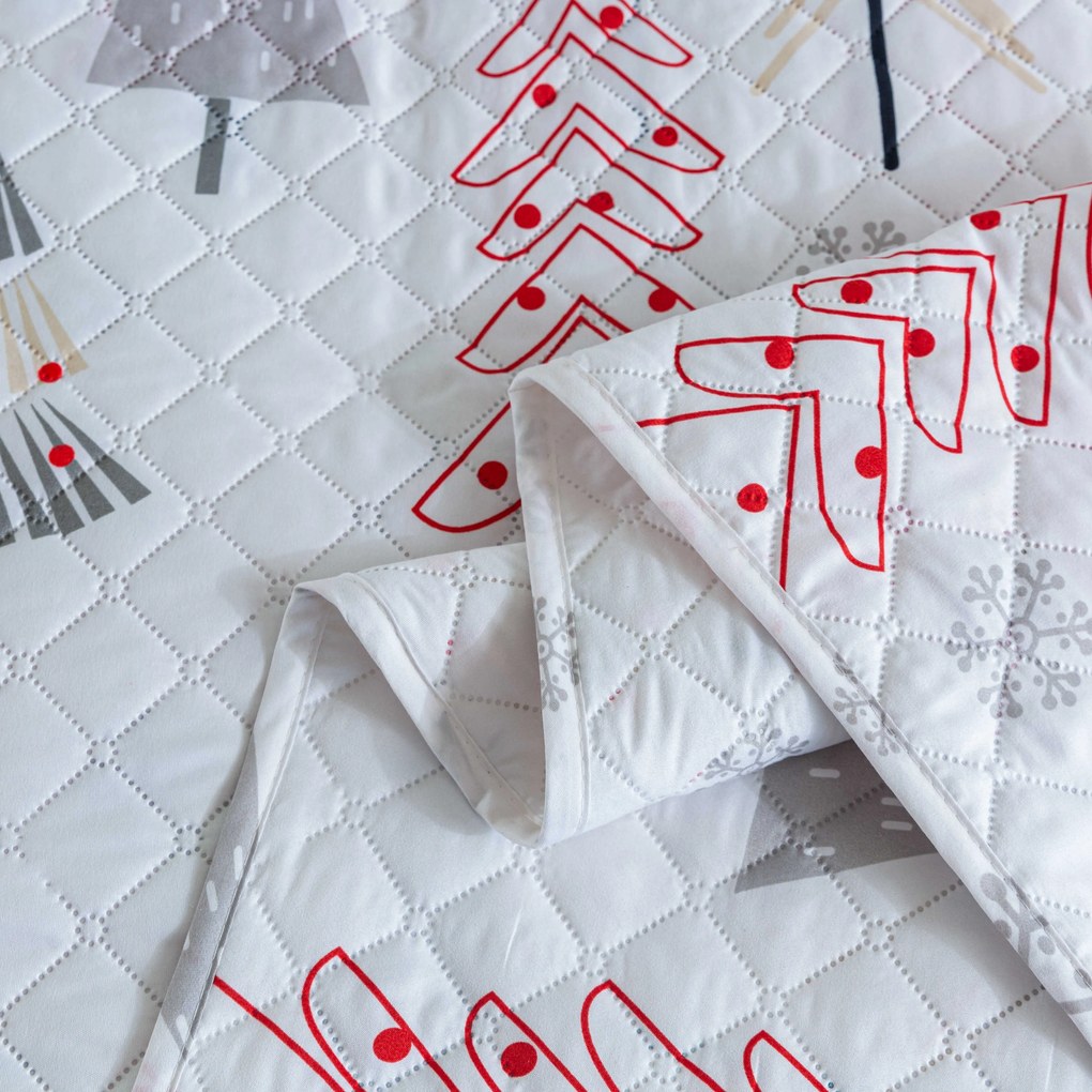Cuvertura de pat JINGLE, alb. Dimensiune: 220 x 240 cm