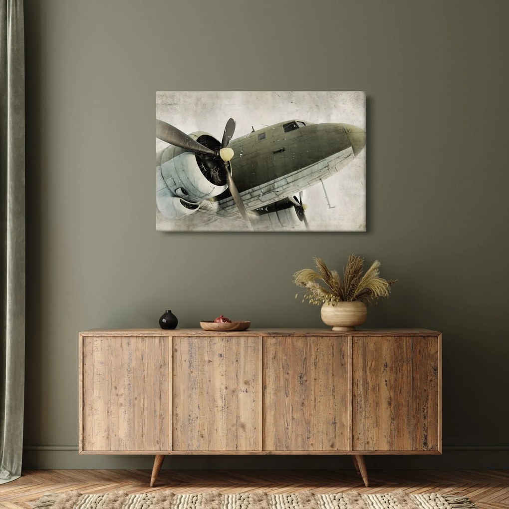 Tablou - Avion vechi cu elice (90x60 cm)