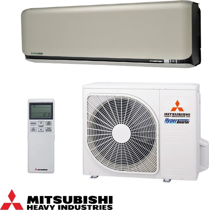 Aparat de aer conditionat cu invertor Mitsubishi Heavy Industries SRK60ZSX-WFT + SRC60ZSX-W, 21000 BTU, 45 m², A++, Wi-Fi, R-32, Sistem antialergic, 3D Auto, Bej/Negru