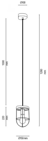 Lustră pe cablu Spot-Light 184159104 NETUNO 1xE27/60W/230V oak