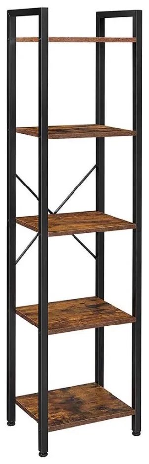 Bibliotecă NAVARO maro/negru