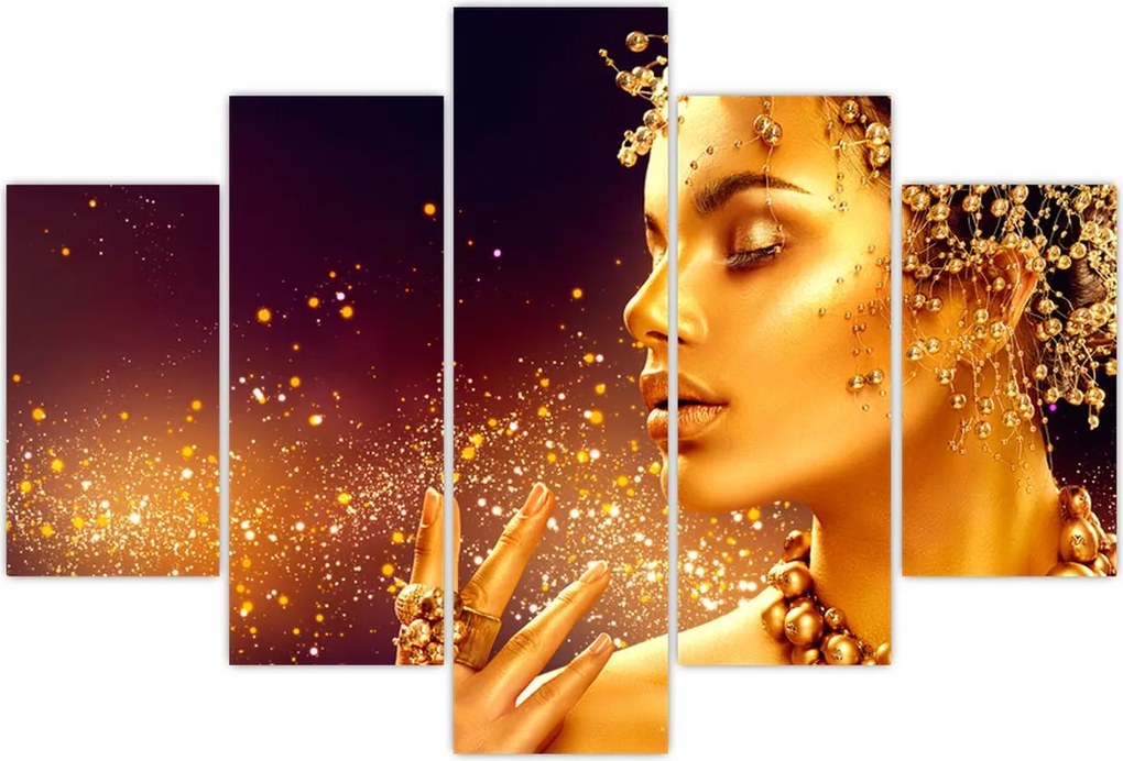 Tablou - Machiaj de aur (150x105 cm)