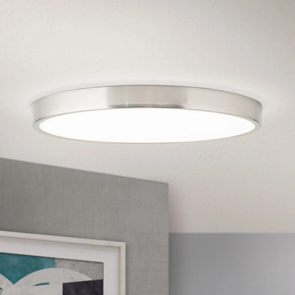 Plafoniera LED design slim BULLY D-28cm crom satin