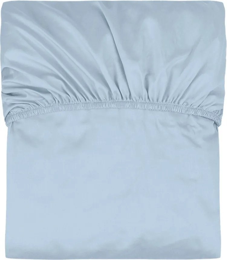 Cearceaf albastru deschis din bumbac cu elastic 180x200 cm Oba – noo.ma