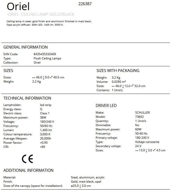 Lustra LED aplicata design modern circular Oriel