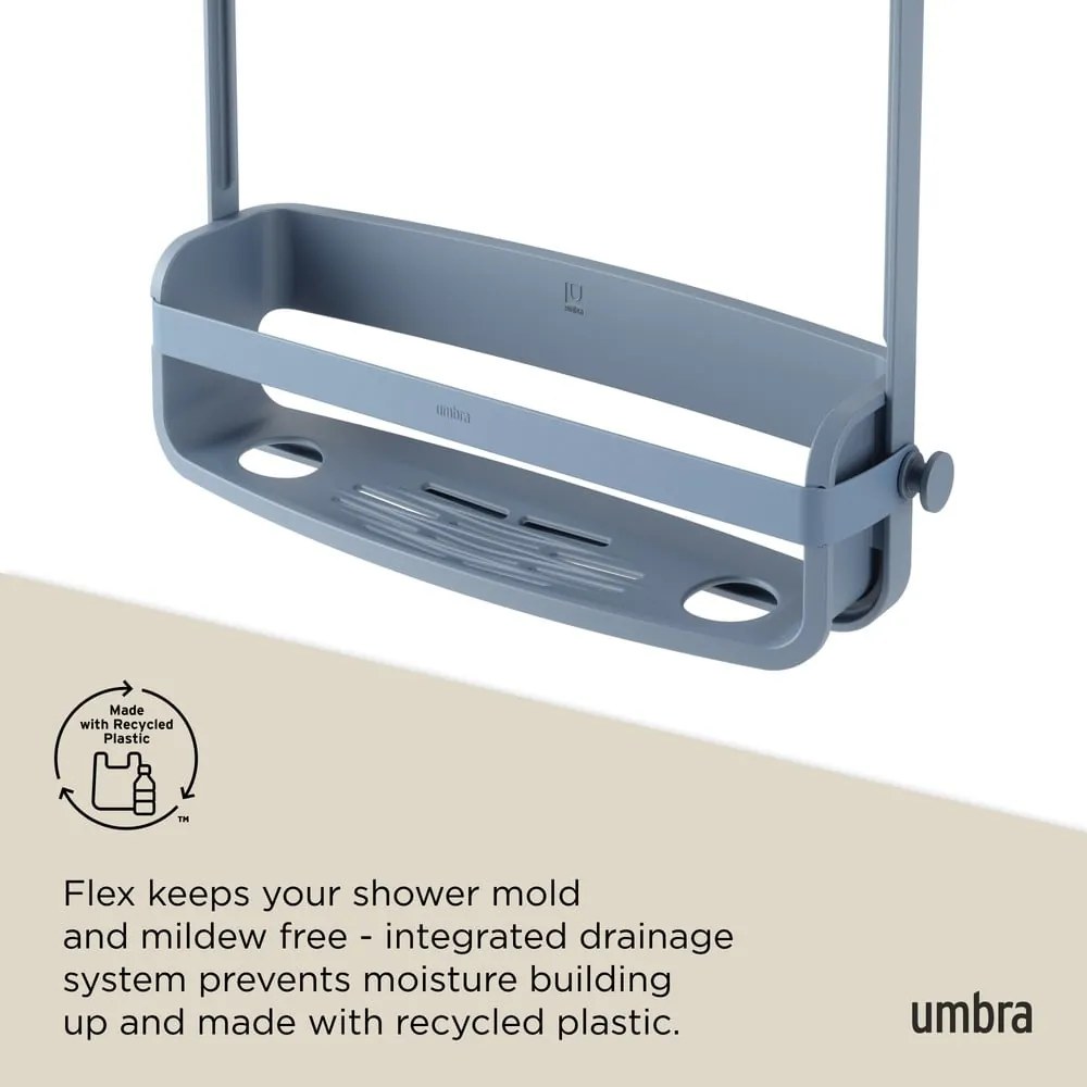 Raft pentru baie albastru suspendat din plastic Flex – Umbra