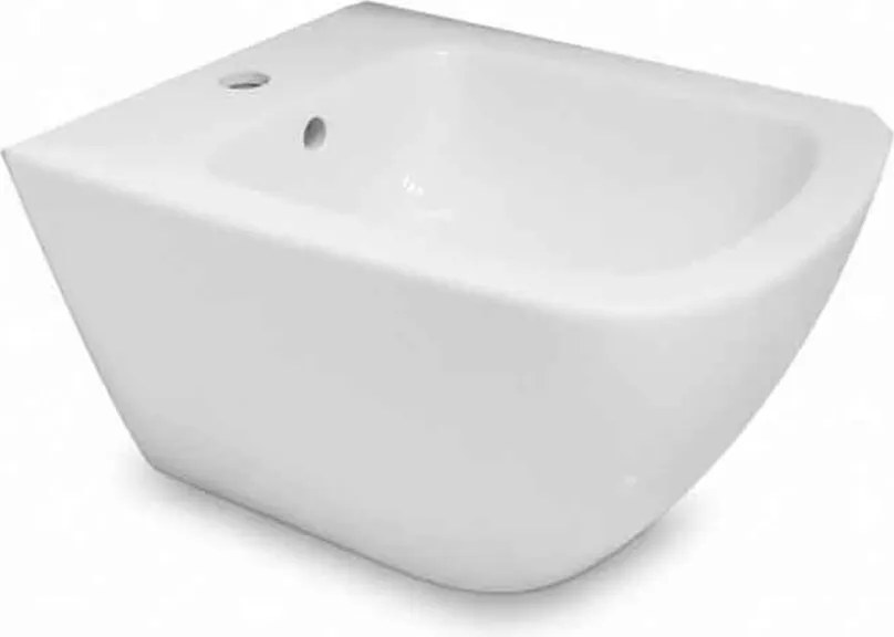 Bideu suspendat Fluminia Dino cu finisaj alb lucios