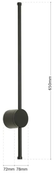 Aplică LED pentru oglindă de baie Orion WA 2-1473 FERDINAND LED/12W/230V IP54 negru