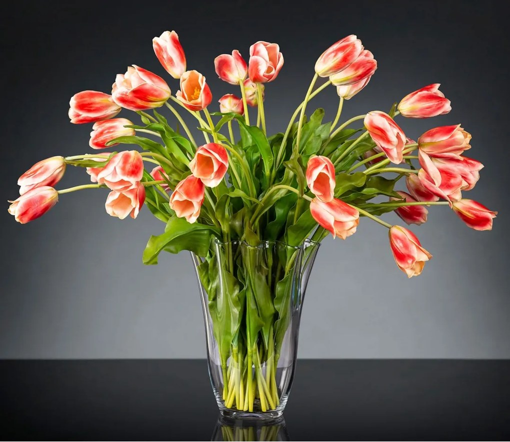 Aranjament floral mediu design LUX FAZZOLETTO TULIP