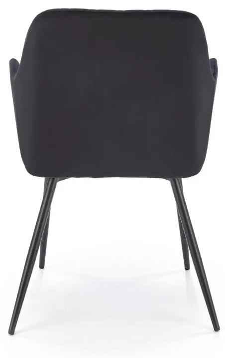 Scaun K558 velvet negru