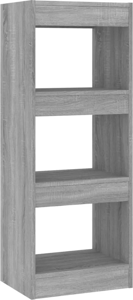 vidaXL Bibliotecă/Separator cameră, gri sonoma, 40x30x103 cm, PAL