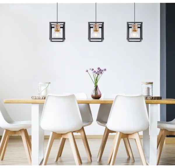 Lustră pe cablu Globo 15476H HAGAR 1xE27/60W/230V