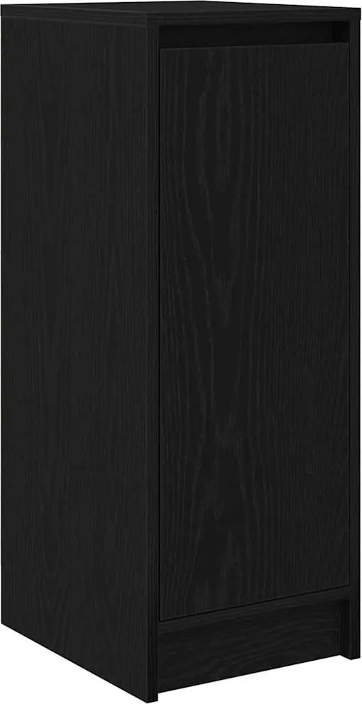 vidaXL Dulap Pantofi Stejar Negru 29,5x34x76 cm Lemn prelucrat