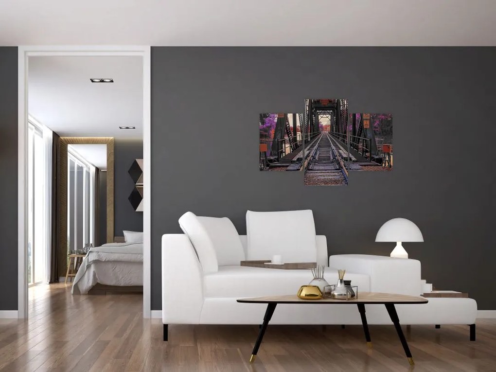 Tablou cu pod de cale ferată (90x60 cm)