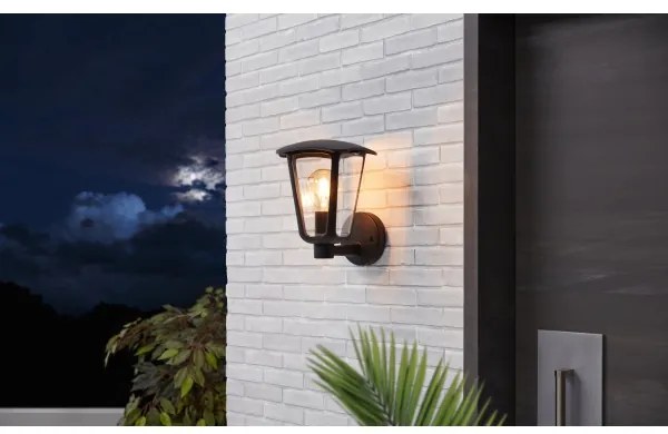 Eglo 98119 - Aplică perete exterior MONREALE 1xE27/60W/230V IP44 negru