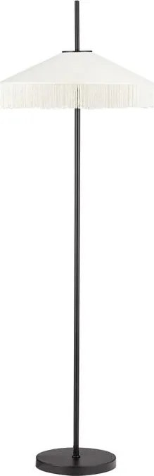 Lampadar cu abajur din catifea si franjuri bej VELVY