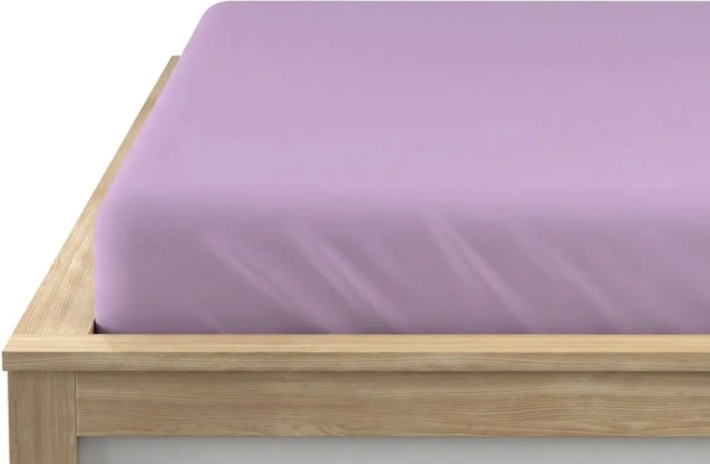 Cearsaf Jersey BASIC mov deschis 90 x 200 cm
