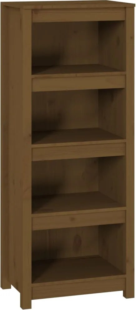 vidaXL Bibliotecă, maro miere, 50x35x125,5 cm, lemn masiv de pin