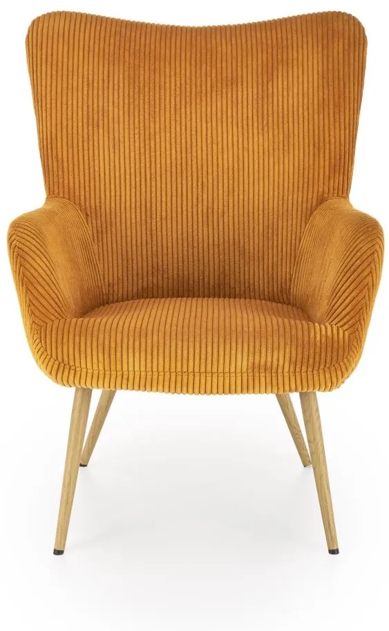 Fotoliu Amaro velvet mustariu H97 cm