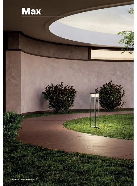 Redo 90677 - Lampă LED de exterior MAX, 15 W, 230 V, 3000 K, 80 cm, IP65, antracit