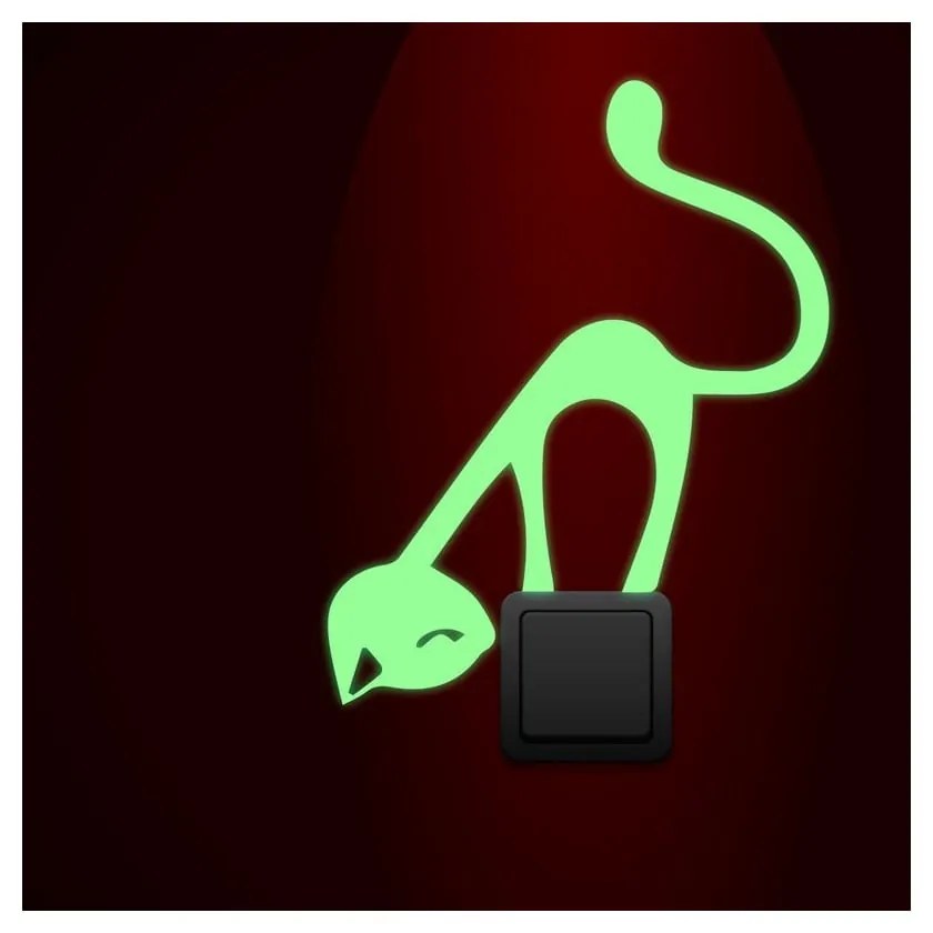 Autocolant fosforescent Ambiance Cute Cat