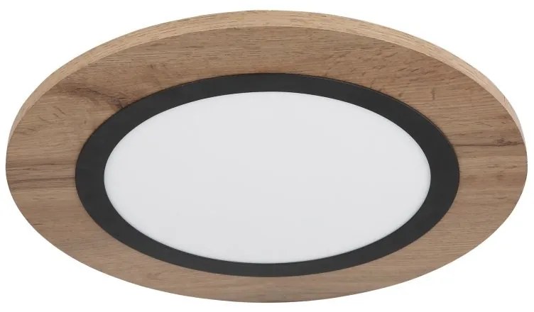 Plafoniera LED design industrial Lea negru, maro 40cm