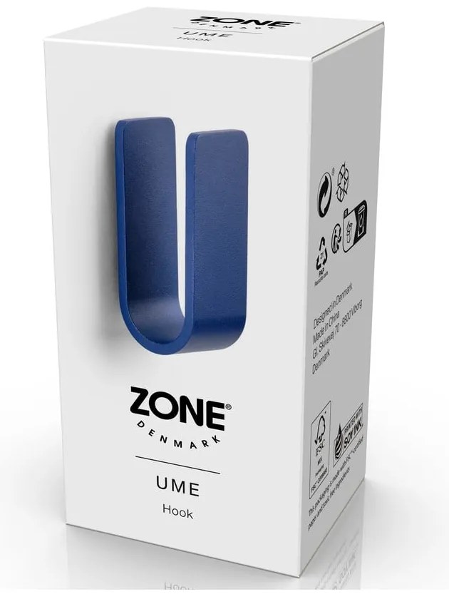 Cârlig albastru de montat pe perete din metal Ume – Zone