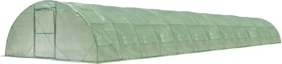 Tunel din folie verde 5x12m cu ușă Garden Point