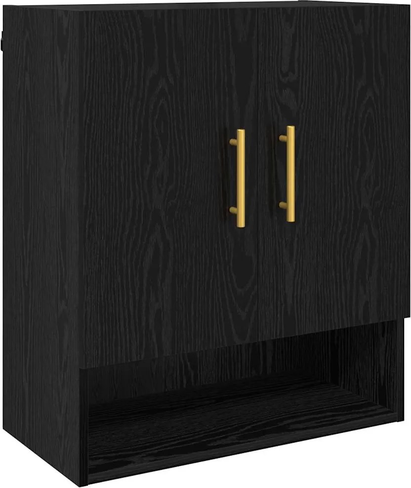 vidaXL Dulap de perete Stejar negru 60 x 31 x 70 cm Lemn compozit