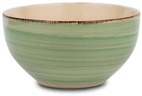 Bol pentru cereale stoneware 14 cm Lines Oil Green NAVA 099 204