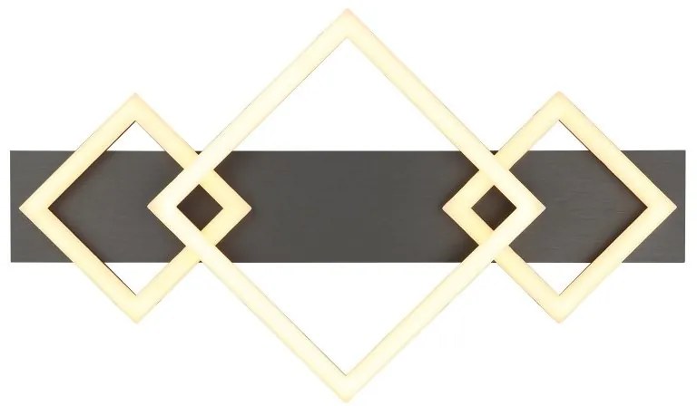Plafoniera LED design slim BEATRIX I negru/gri