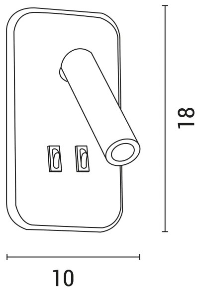 Spot LED de perete IRIS LED/14W/230V 3000K alb