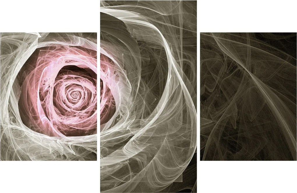 Tablou - Abstract trandafir roz deschis roz (90x60 cm)