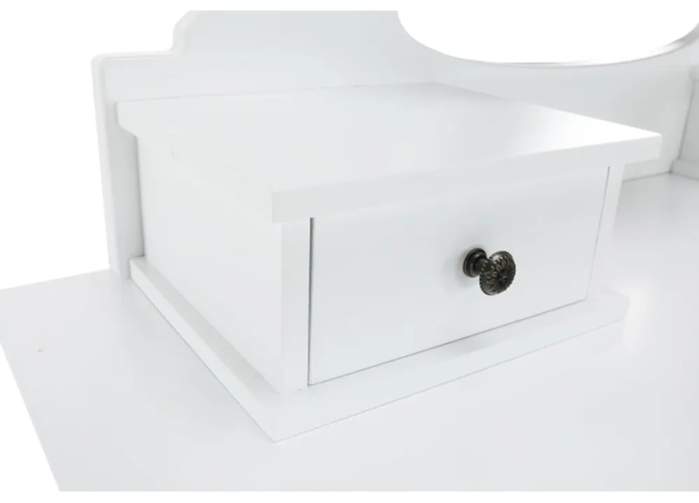 Măsuță decorativă cu scaun LINET NEW, albă