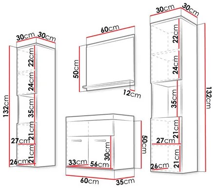 Set mobilier baie Florena XL (kastanien breslau). 1122166