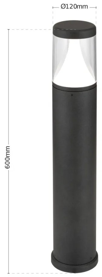Stalp LED iluminat exterior modern IP65 MIDNIGHT H-60cm