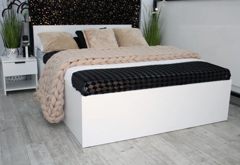 Supermobel Pat EBONY + somieră GRATIS, 120x200, sonoma