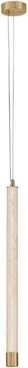 Lustra, Pendul tubular din travertin Muse metal auriu