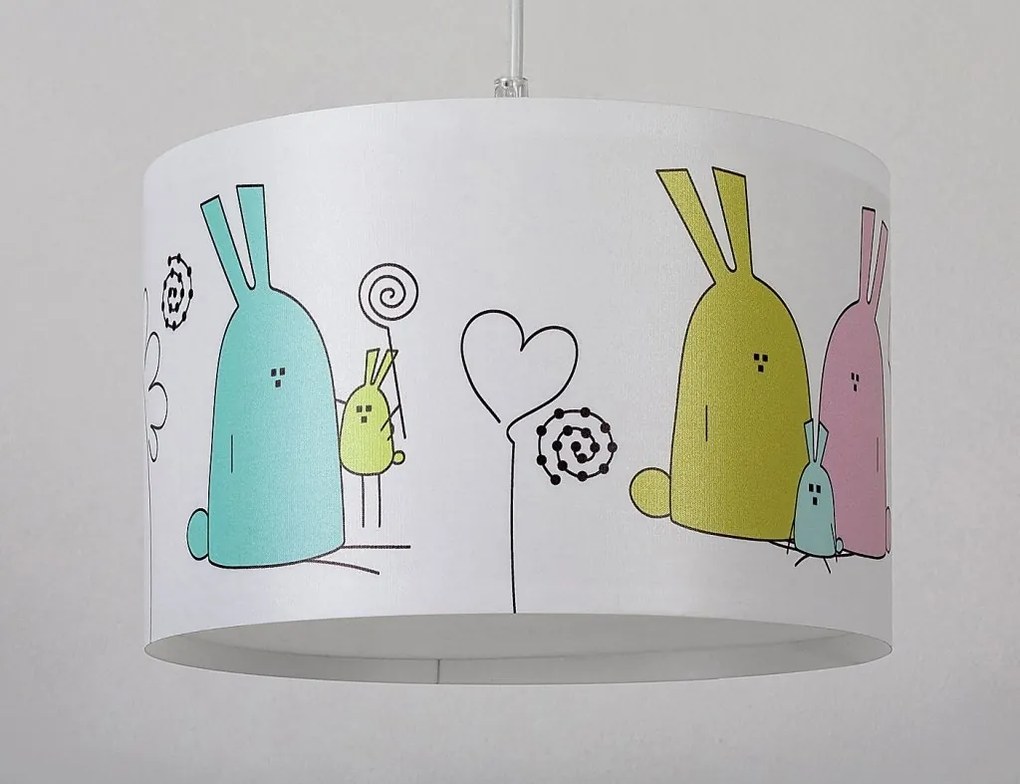 Lustra camera copii motiv iepurasi colorati Flappy