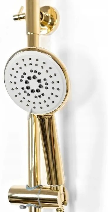 Baterie pentru dus Vincent gold reglabila - H 123,5 cm