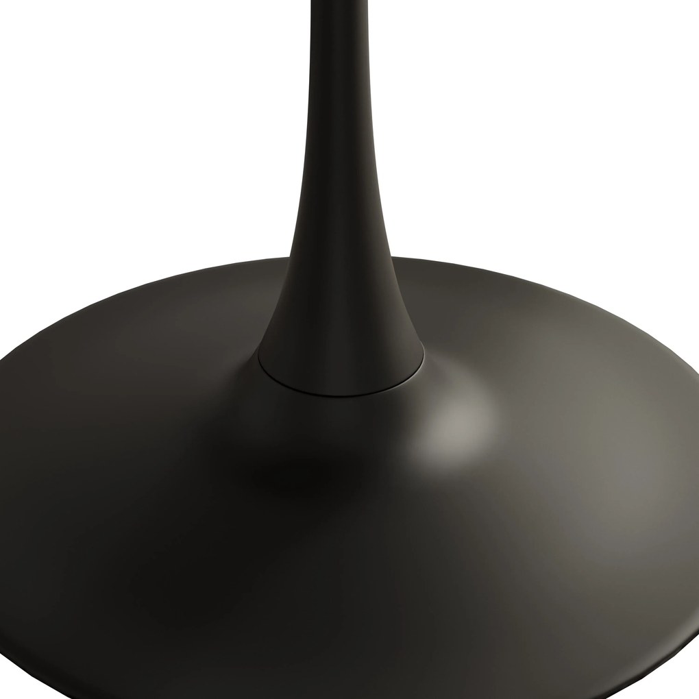 Masă de sufragerie rotundă modernă, Negru | Aosom Romania