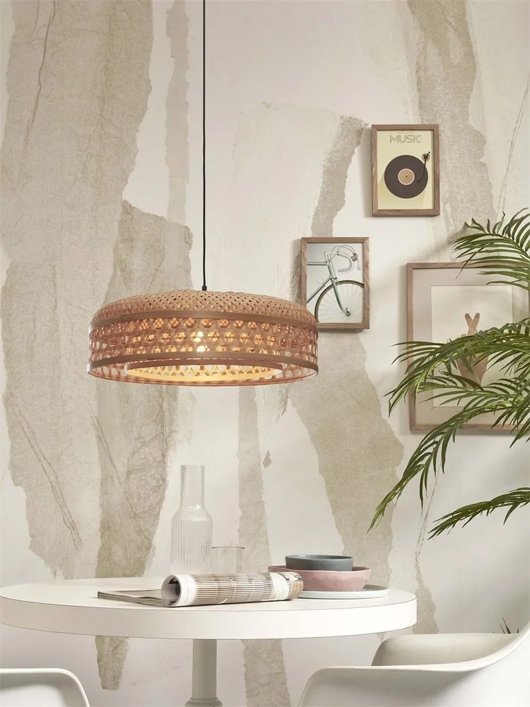 Lustra/Pendul eco din bambus Ubud double shade, nat